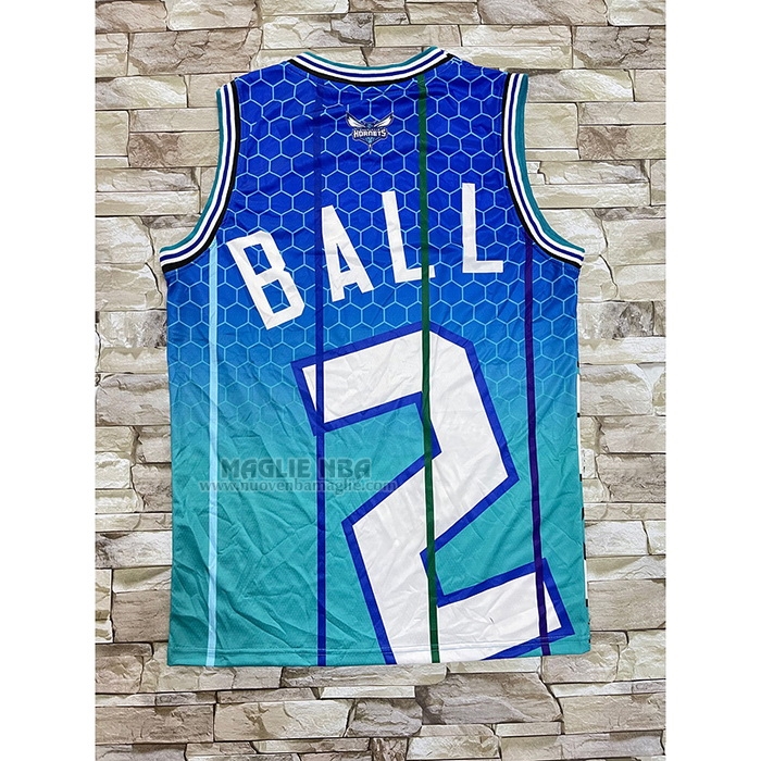 Maglia
 LaMelo Ball NO 2 Charlotte Hornets Mitchell & Ness Big Face Verde
